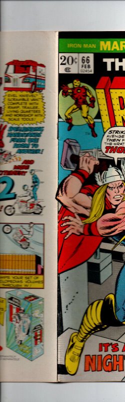 Invincible Iron Man #66 - Iron Man vs Thor - 1974 - (-VF)