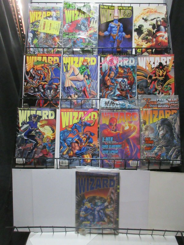 Wizard Magazine Lot of 13Diff from 1993 to 1995 X-Men Image Marvel Super-Heroes!