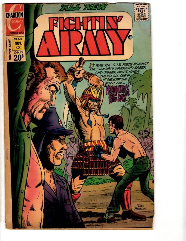 Lot Of 5 Fightin' Army Charlton Comic Books # 106 108 112 113 (2) Hirohito TP5