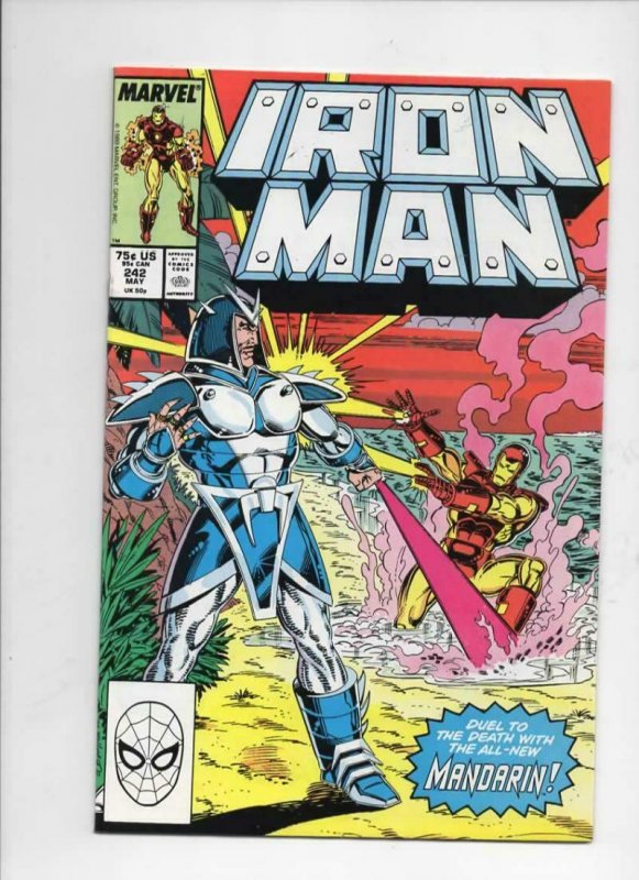 IRON MAN #242, VF/NM Tony Stark, Mandarin, 1968 1989, more IM in store, Marvel