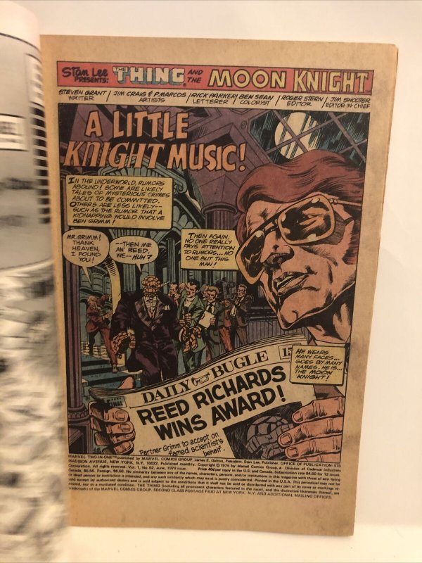 Marvel Two-In-One #52 The Thing And Moon Knight