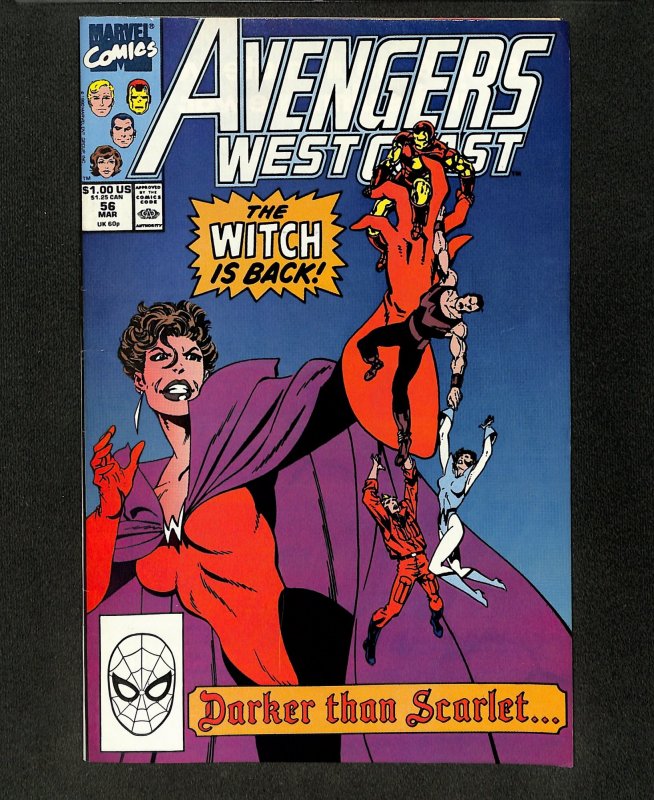 West Coast Avengers #56 1st Dark Scarlet Witch!