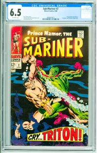 Sub-Mariner #2 (1968) CGC 6.5!