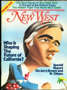 New West #1 4/26/1976-1st issue-Jerry Brown cover-historic magazine-VG