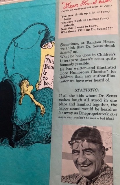 Dr. Seuss‘s sleep book,1962,the text is immaculate!very tough