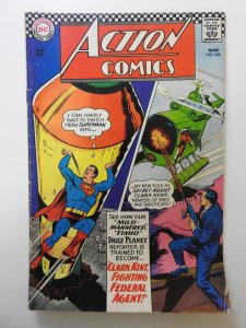 Action Comics #348 (1967) VG- Condition! Centerfold detached top staple