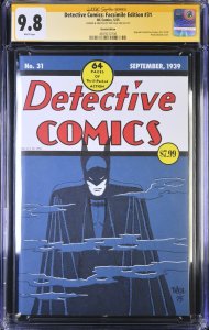 Detective Comics Facsimile (2028) # 31 (CGC 9.8 SS) Signed & Sketch tim Vigil