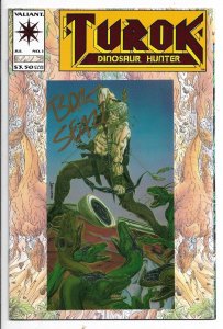Turok Dinosaur Hunter 1 (Valiant Comics 1993) Signed w/COA - Bart Sears  n183x