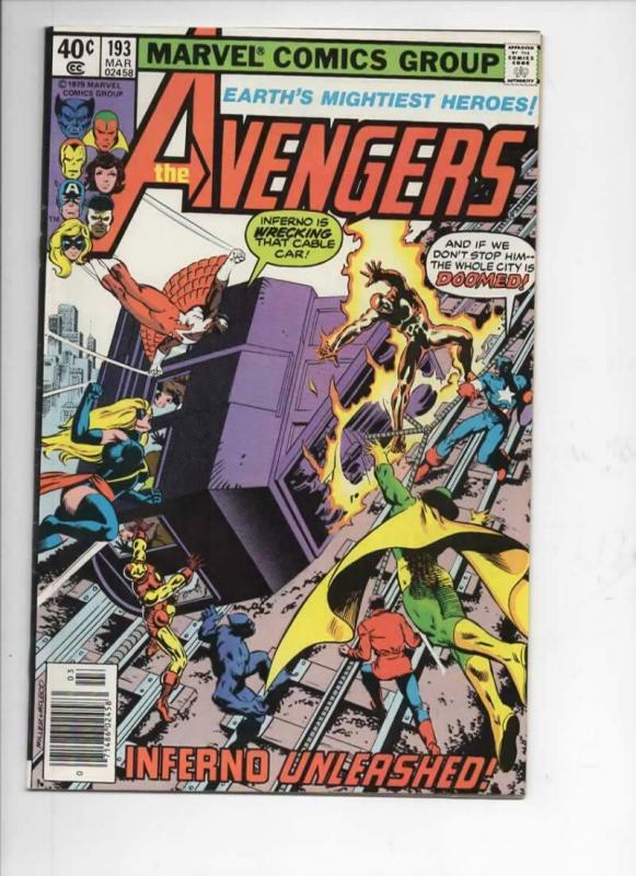 AVENGERS #193, VG+,  Captain America, Beast, 1963 1980, more Marvel in store