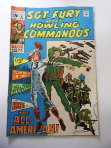 Sgt. Fury #81 (1970) GD Condition centerfold detached