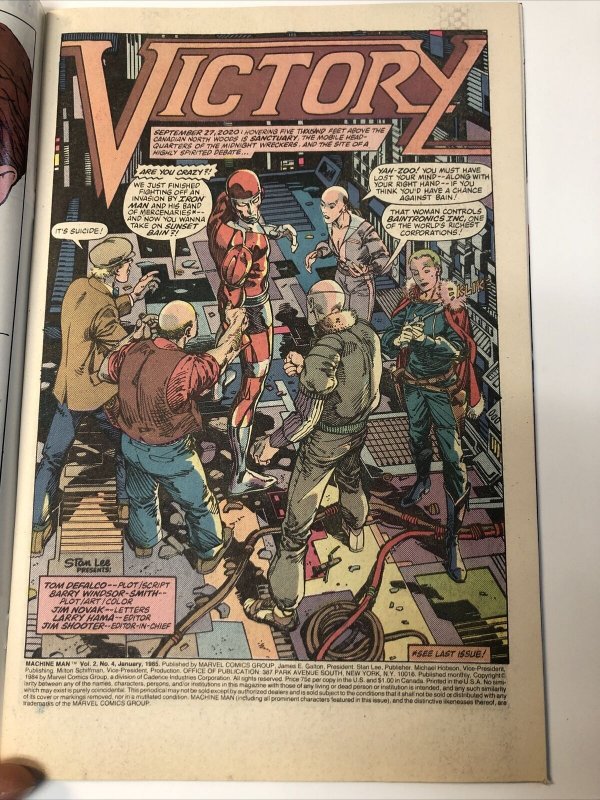 Machine Man (1984) # 4 (NM) Canadian Price Variant CPV !