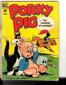 Four Color # 284 VG Dell Golden Age Comic Book Porky Pig Kingdom Nowhere JL18