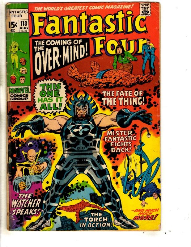 Fantastic Four # 113 VG Marvel Comic Book Dr. Doom Thing Human Torch RH4