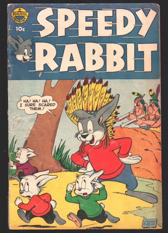 Speedy Rabbit no# 1953-Realistic-Frank Carin cover-Spotty the Pup-Pecos Bill-Spa