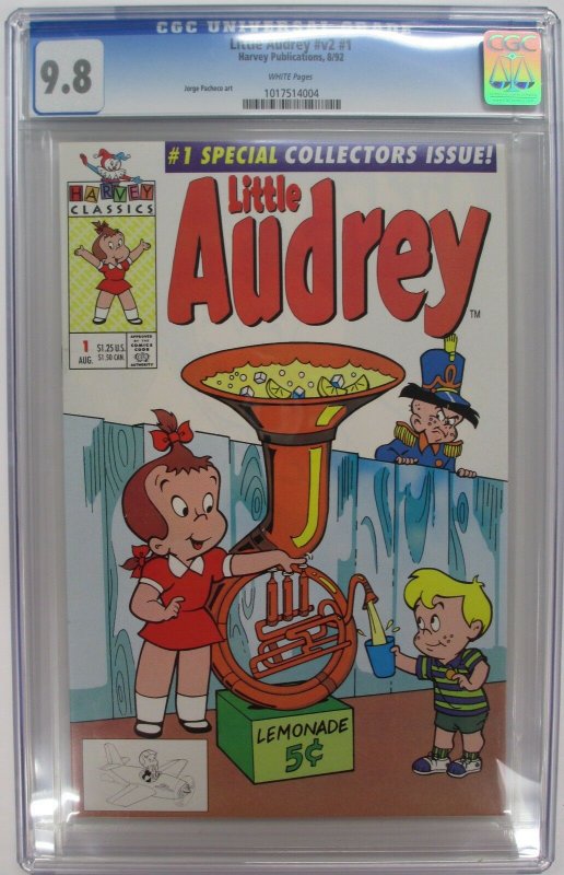 Little Audrey Volume 2 #1 CGC 9.8 NM/MT ~ Harvey Publications 1992