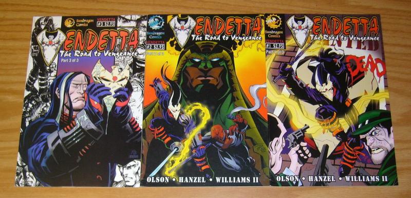 Vendetta: the Road to Vengeance #1-3 VF/NM complete series - phil hester set 2