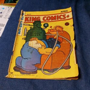 King Comics #132 david mckay 1947 Golden Age Popeye Cover Mandrake Flash Gordon