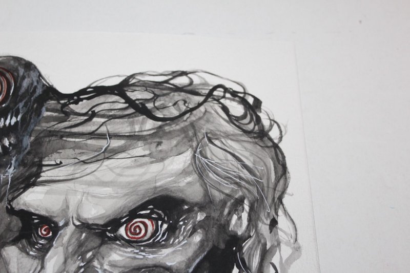 Original Comic Sketch Art Knull Venom Gorkem Demir 9.5x12 Marvel Spider-man