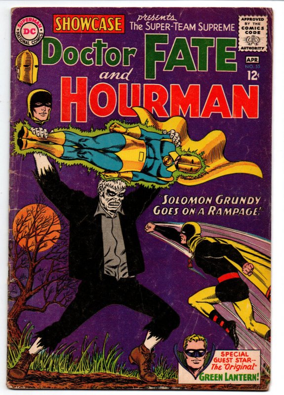 Showcase #55 - 1st SA Solomon Grundy - Dr Fate - Hourman - Green Lantern - GD/VG 