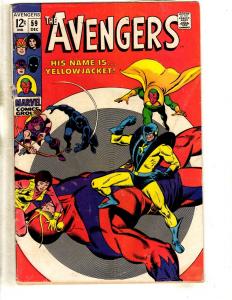 Avengers # 59 VG Marvel Comic Book Silver Age Wasp Hulk Thor Iron Man TW64