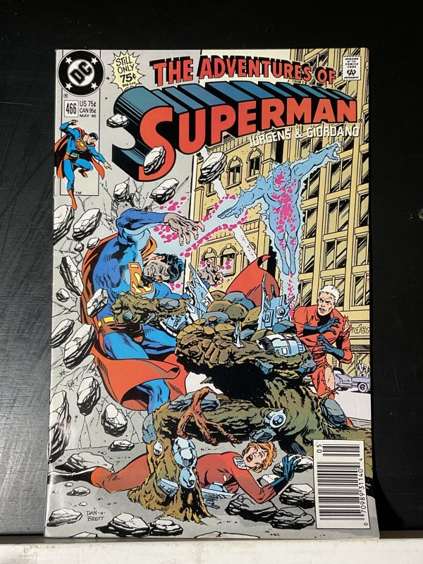 Adventures of Superman #466 Newsstand Edition (1990)