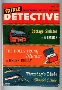 TRIPLE DETECTIVE WINTER 1948-HELEN REILLY-HARD BOILED PULP VG/FN