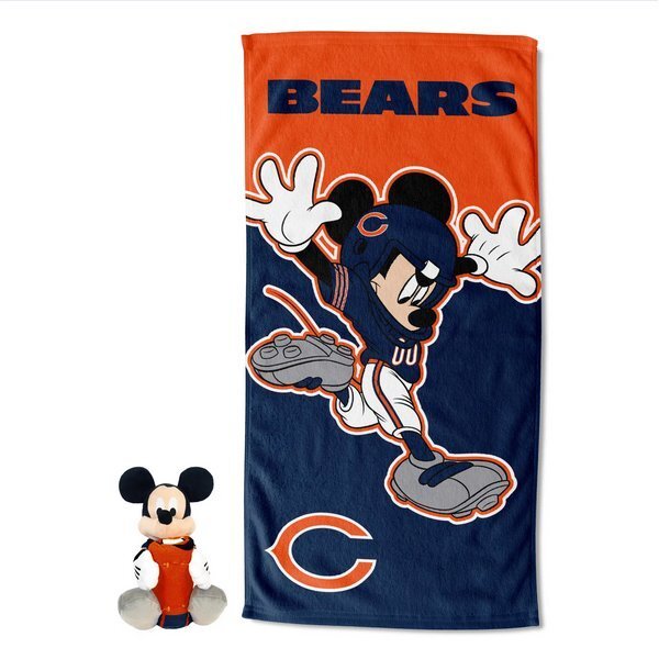 Disney NFL Mickey Bears Splash Hugger Beach Towel