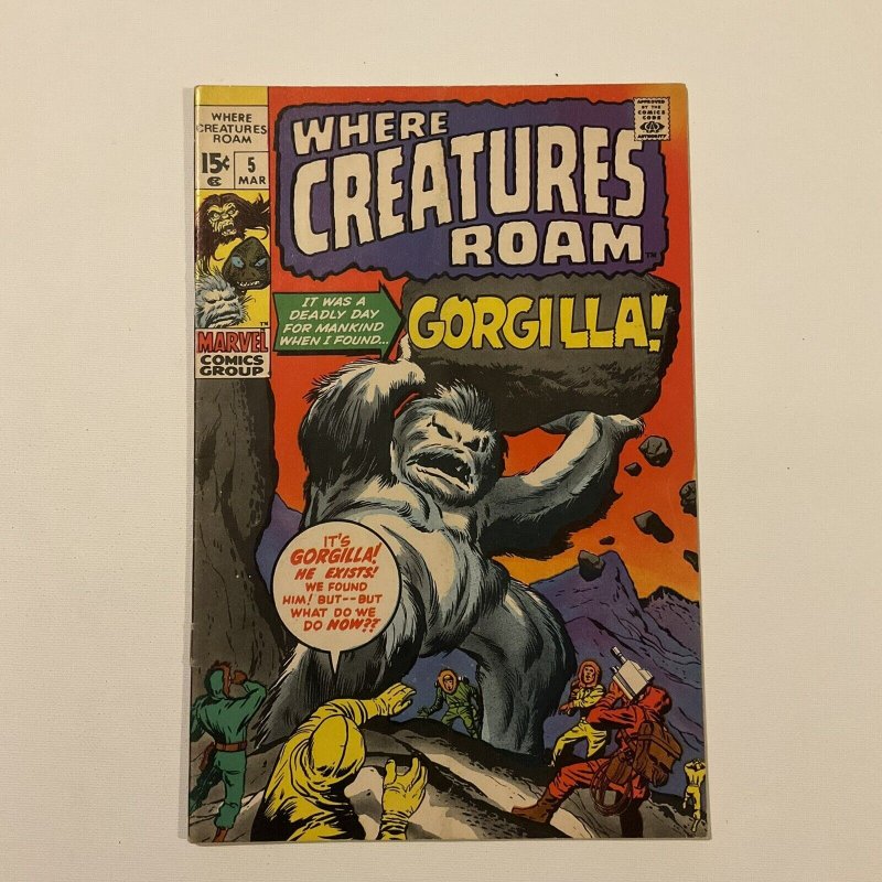 Where Monsters Dwell 5 Very Fine Vf 8.0 1971 Marvel