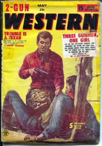 2 -Gun Western 5/1956-Red Circle-violent pulp thrills-Marvel Comics-G/VG