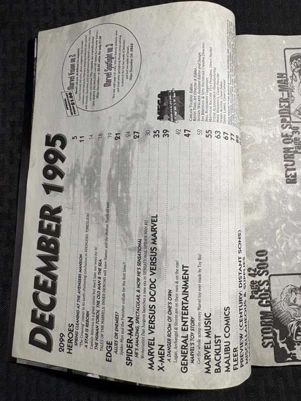 1995 MEGA MARVEL COMICS Magazine Catalog FVF 7.0 Storm on the Horizon