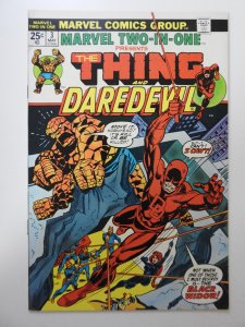 Marvel Two-in-One #3 (1974) VG+ Condition! MVS intact! Moisture stain