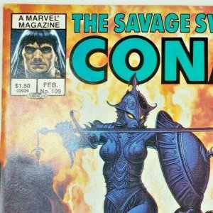 Savage Sword of CONAN #109 Stephen Hickman Cover 1985 Marvel Comics 