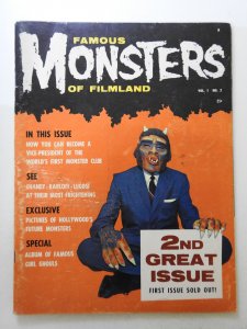 Famous Monsters of Filmland #2 (1958) Solid VG- Condition!