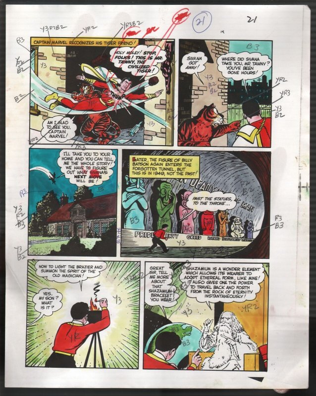 Hand Painted Color Guide-Capt Marvel-Shazam-C35-1975-DC-page 22-Mr Tawney-VG