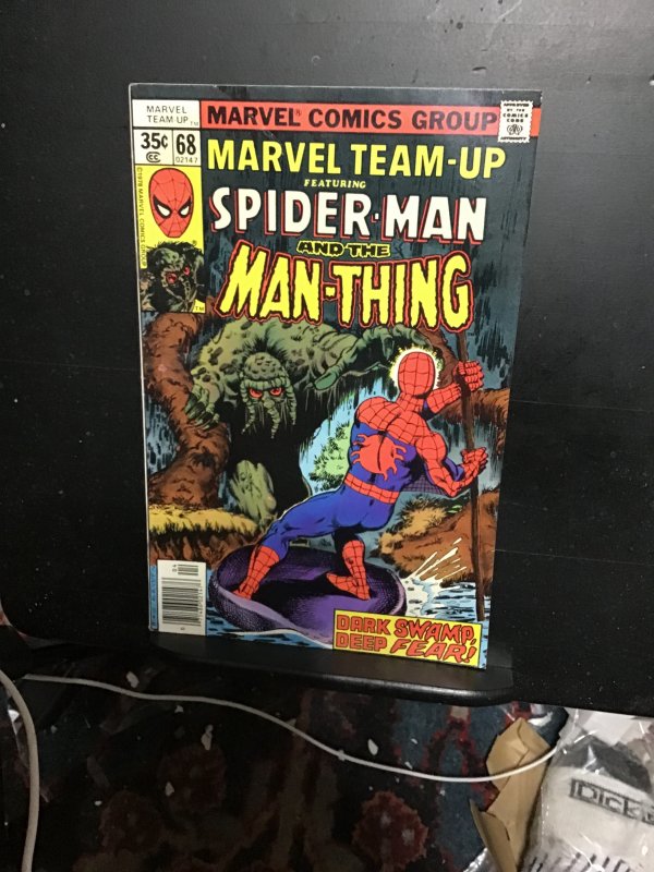 Marvel Team-Up #68 (1978) Man-Thing in werewolf tv show!& Spider-Man! FN/VF Wow!