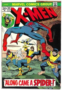 X-MEN #83 (AUG 1973) 9.0 VF/NM  Guest-Starring SPIDER-MAN!  Roy Thomas! W. Roth!