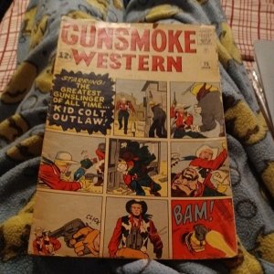 Gunsmoke Western 75 Atlas Marvel Comic 1963 Kid Colt Outlaw Jack Kirby cover art