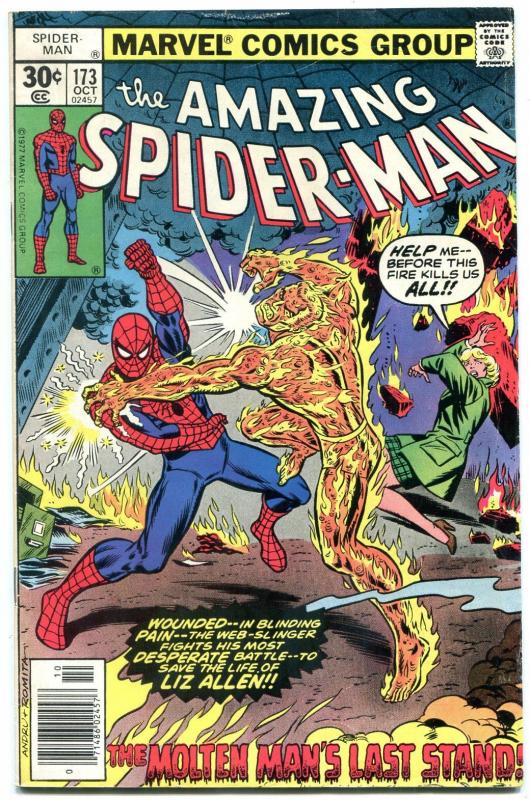 Amazing Spider-man #173 1977- Molten Man Marvel Comics FN