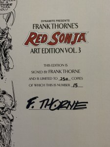 RED SONJA Art Edition Vol 3 SIGNED Frank Thorne Hardback 15/250! Artist's HC