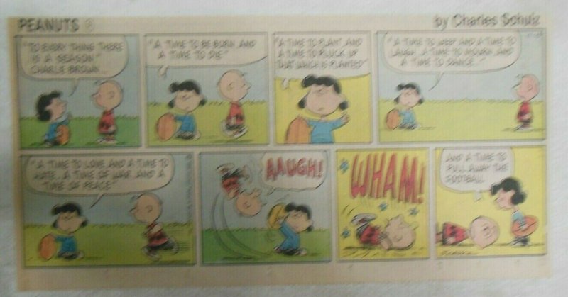 (49) Peanuts Sunday Pages by Charles Schulz from 1980 Size: ~7.5 x 14 inches  