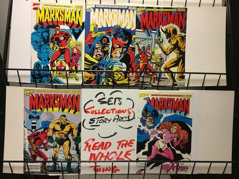 MARKSMAN (1988 HERO) 1-5 EARLY INDIE SERIES IN COLOR