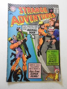 Strange Adventures #195 (1966) VG Condition moisture stain, 1/2 in spine split