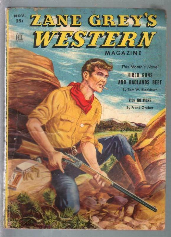 Zane Grey's Western Magazine 11/1950-Dell-Frank Gruber-pulp adventure-VG