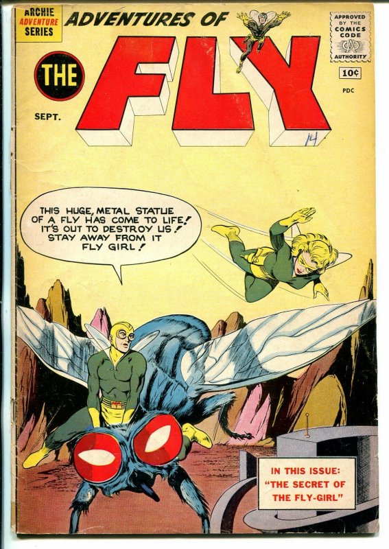 Adventures of The Fly #14 1961-Archie-1st Fly Girl-10¢ cover price-VG