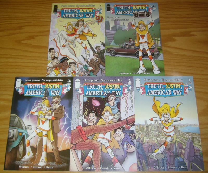 Truth, Justin and the American Way #1-5 VF/NM complete series - scott kurtz set