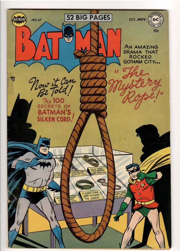 BATMAN 67 SOLID COPY,JOKER STORY;NOOSE COVER.