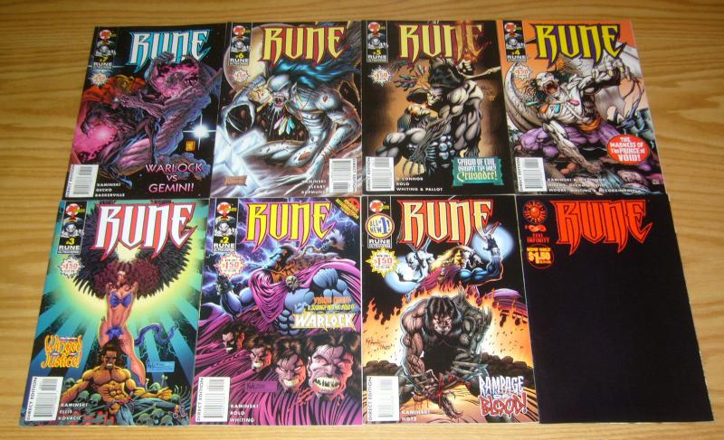 Rune vol. 2 #∞ & 1-7 VF/NM complete series - malibu ultraverse - adam warlock