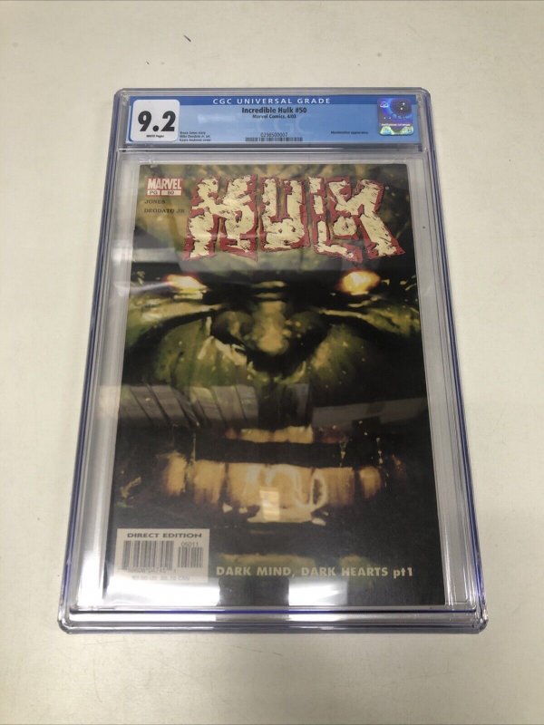 Incredible Hulk (2003) # 50 (CGC 9.2) Bruce Jones • Mike Deodato Jr. • Andrews
