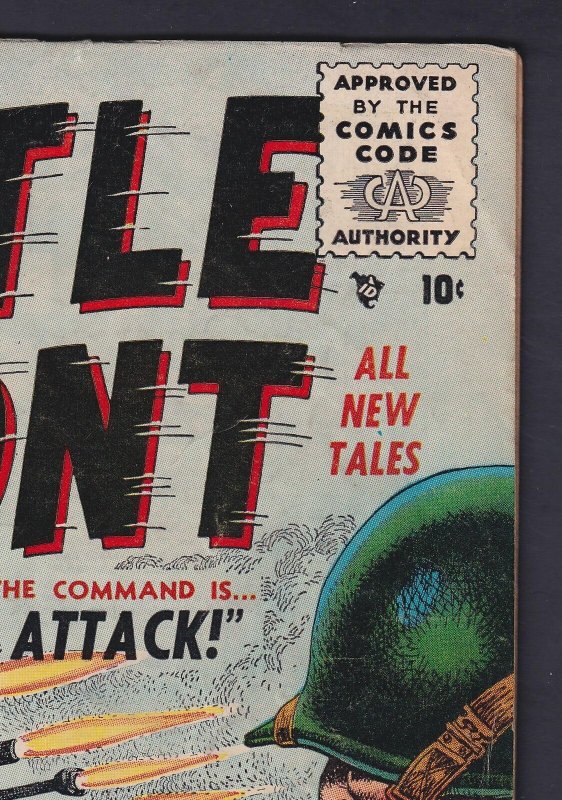 Battlefront #34 War VG 4.0 Atlas Comic - Aug 1955