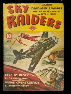 Sky Raiders pulpa #5 agosto de 1943-Alas de hombre muerto-parodia Muy Buena 